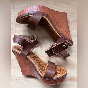 Brown Wedge Sandals